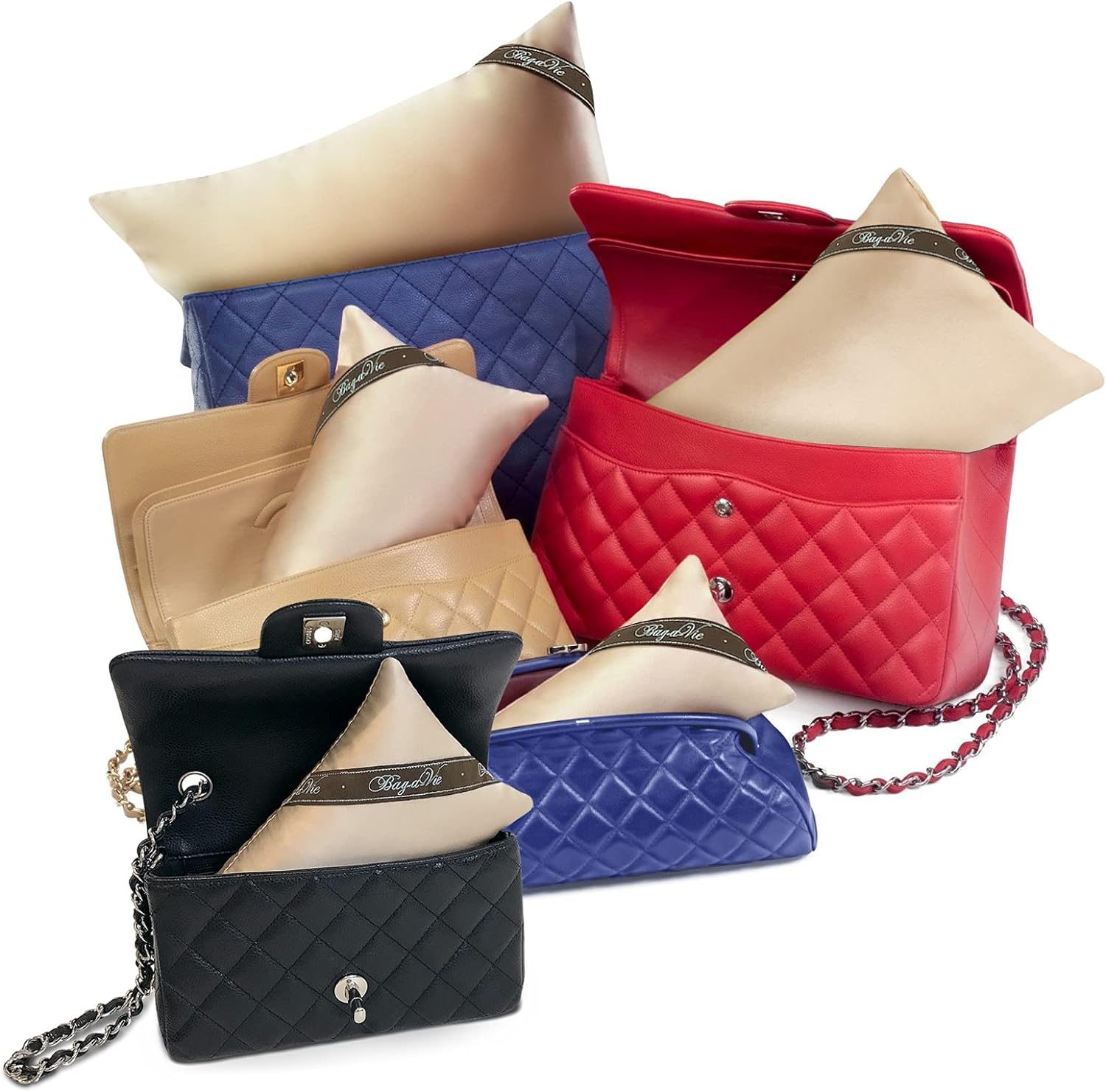 bag a vie purse pillow shaper insert luxury purse and handbag shapers 5 pack champagne