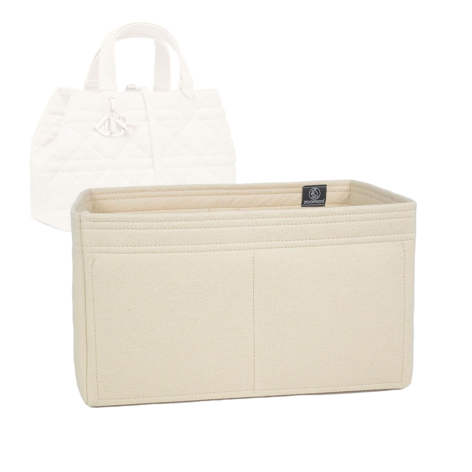 Bag Organizer for Dior Medium Toujours Bag - Premium Felt Purse Handbag Insert Liner Shaper (Handmade) Soft Structure Support (20 Color Options)