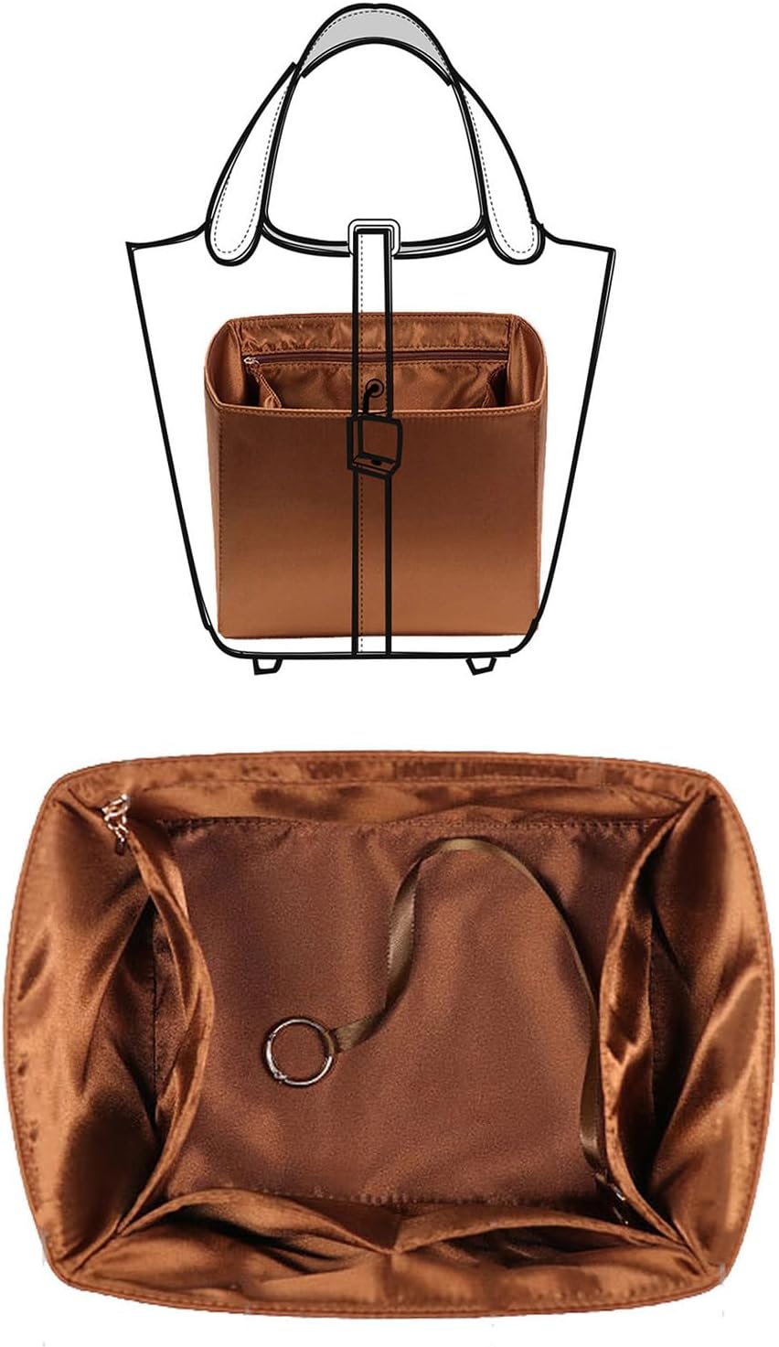 Doxo Silk Smooth Purse Organizer Insert for picotin 18/22 Bags, Tote Bag Shapers for Luxury Handbags (PC18,Black) Doxo Silk Smooth Purse Organizer Insert for picotin 18/22 Bags, Tote Bag Shapers for Luxury Handbags (PC18,Black)