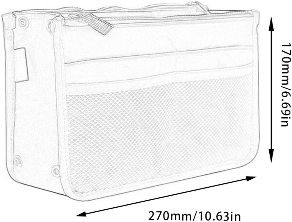 Female Tote Organizer Insert Bag Women Travel Insert Organizer Handbag Purse Large Liner Lady Makeup Cosmetic Bag