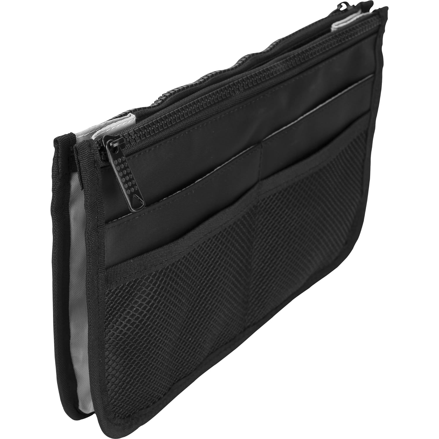 foscolo mini travel makeup bag purse organizer black nylon 1 pound 1