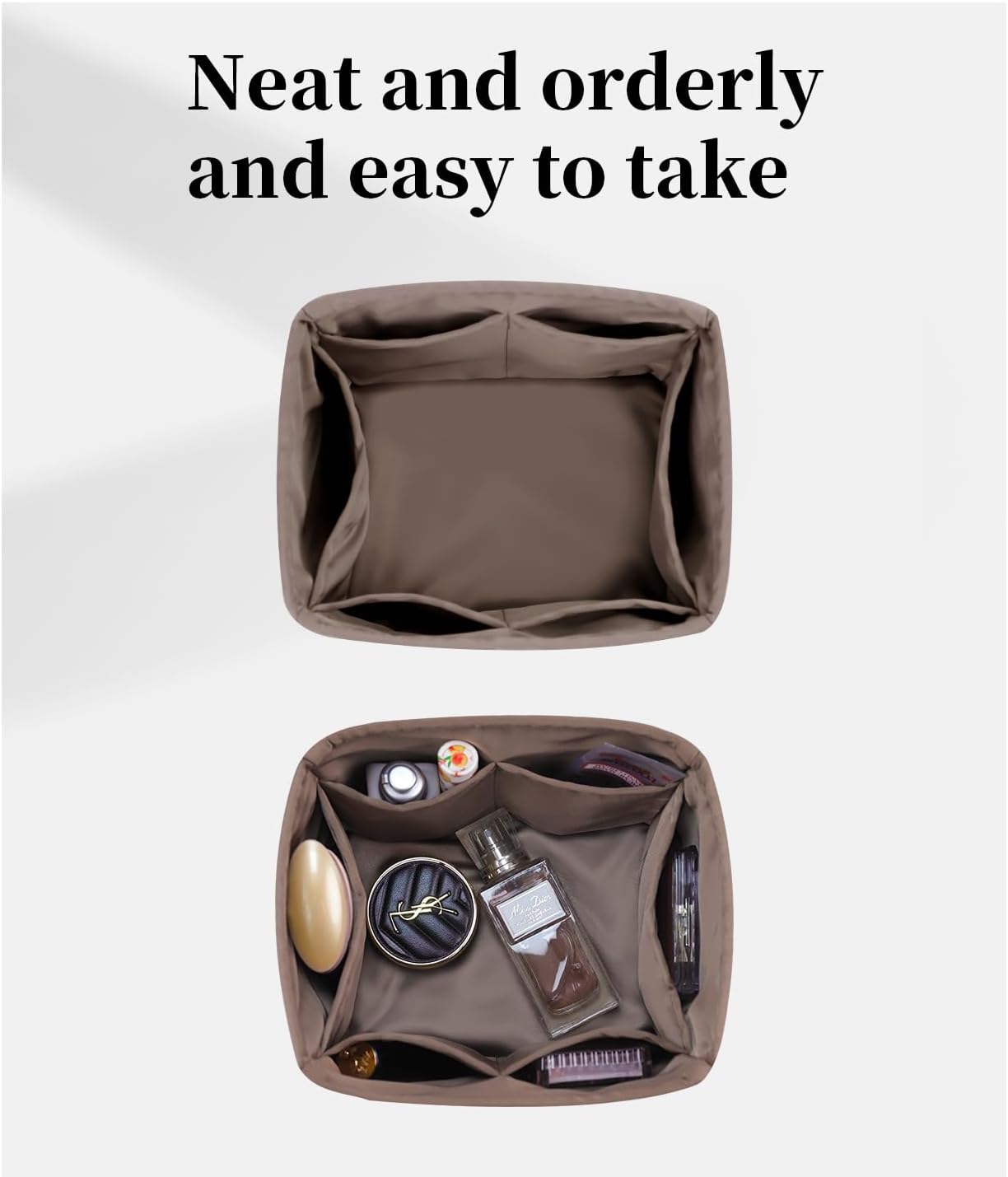 kings in bag organizer insert for purse bags tote bags luxury bags storage with silky satins fits for picotin 1822 bags 1 2