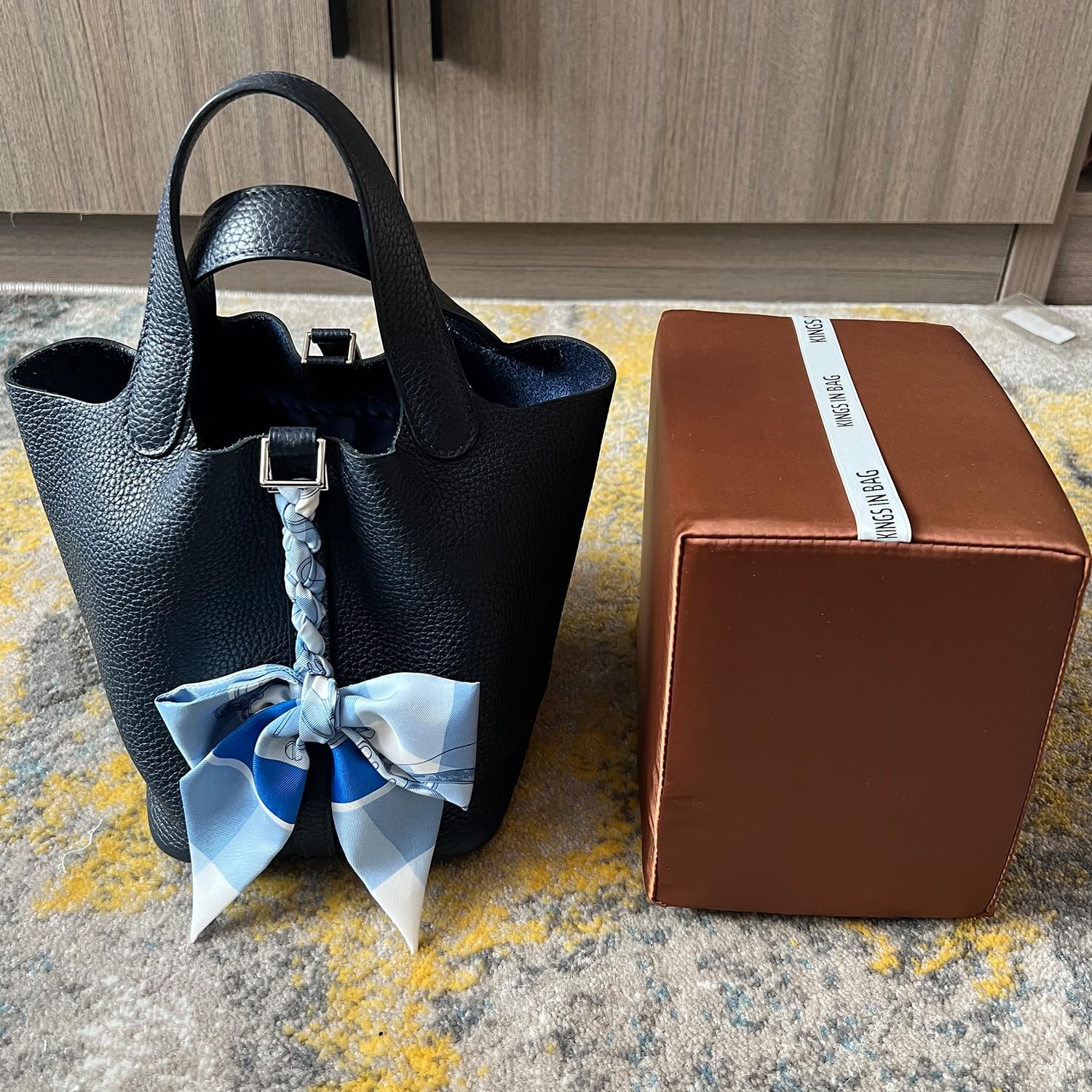 kings in bag purse handbag shaper pillow insert for tote bags luxury bag shaper with lightweight silk fits for picotin 1 1