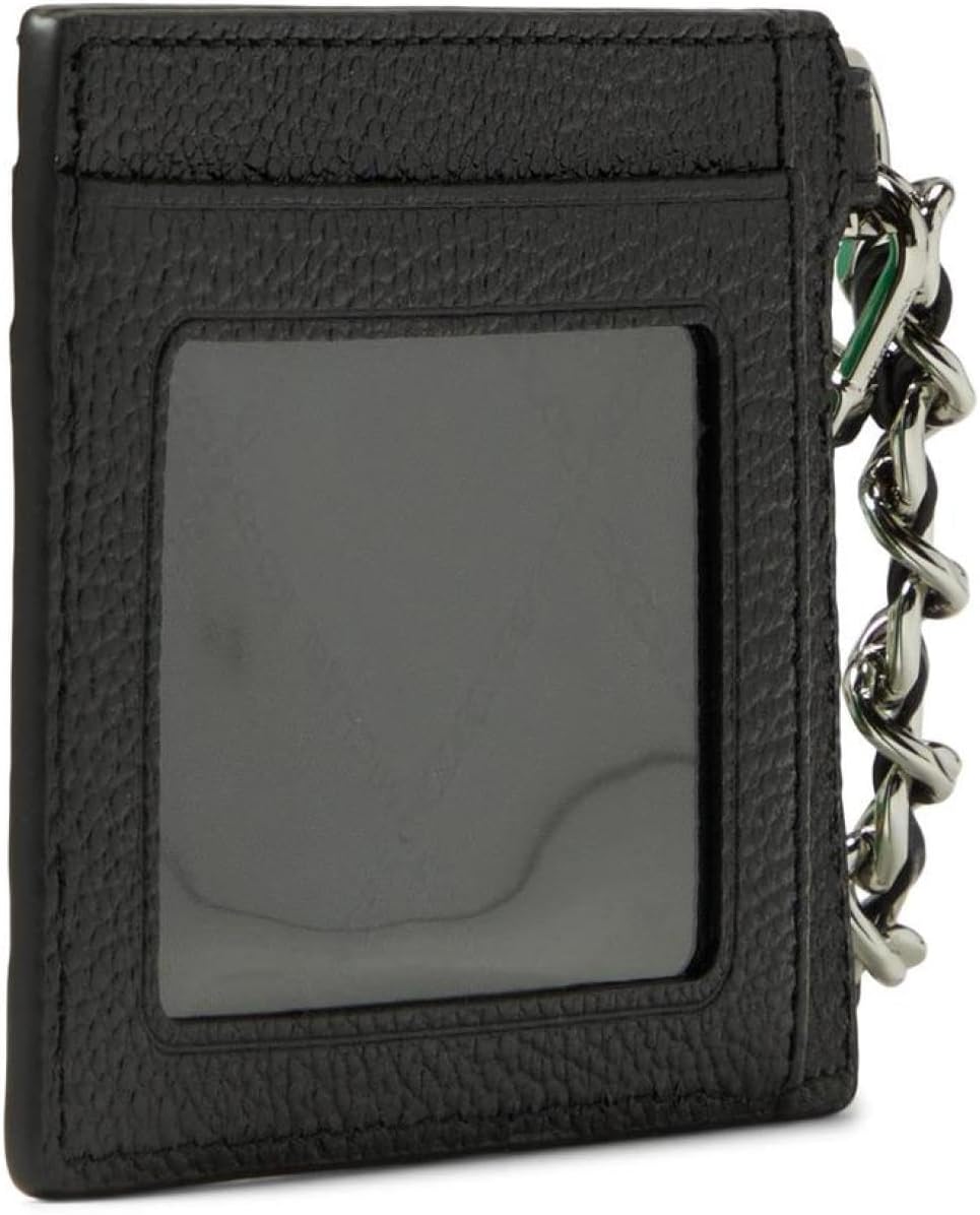 michael kors jet set charm small id chain card holder black 1 one size