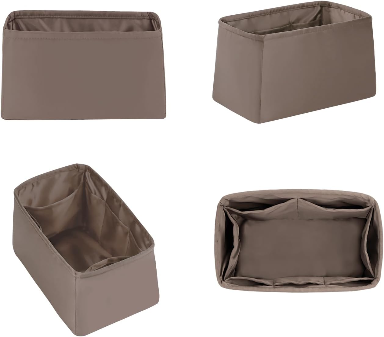 organizer for luxury bag with silky satin tote bag inner and purse bags storage fit for neonoe bbmm2022 mm bags 14 pocke 1