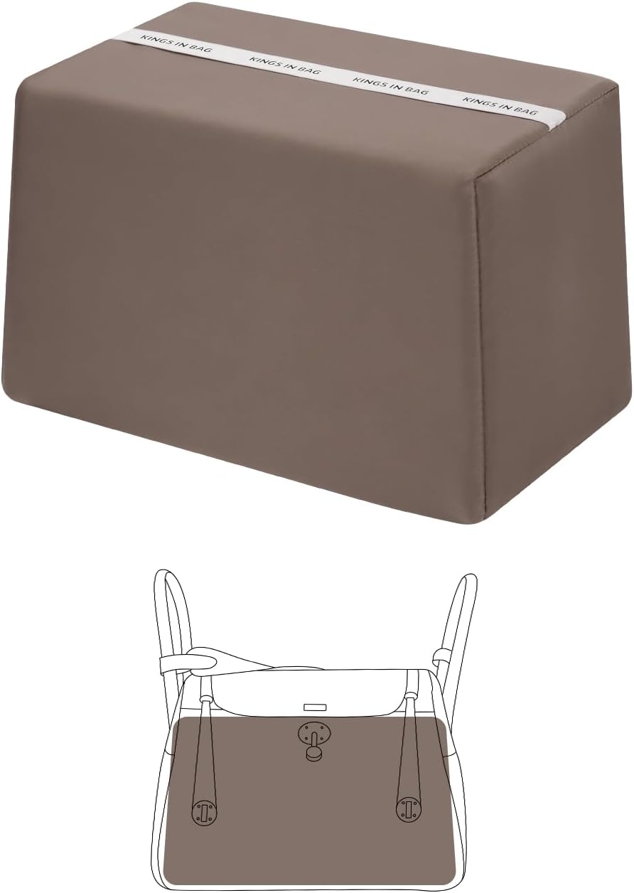 Purse Handbag Shaper Pillow Insert for Women Bags, Luxury Bag Lightweight Shaper with Silky Satins, Fits for Lindy19/26/30/34 Bags, Soft Memory Foam Inner(Etoupe grey, Lindy26)