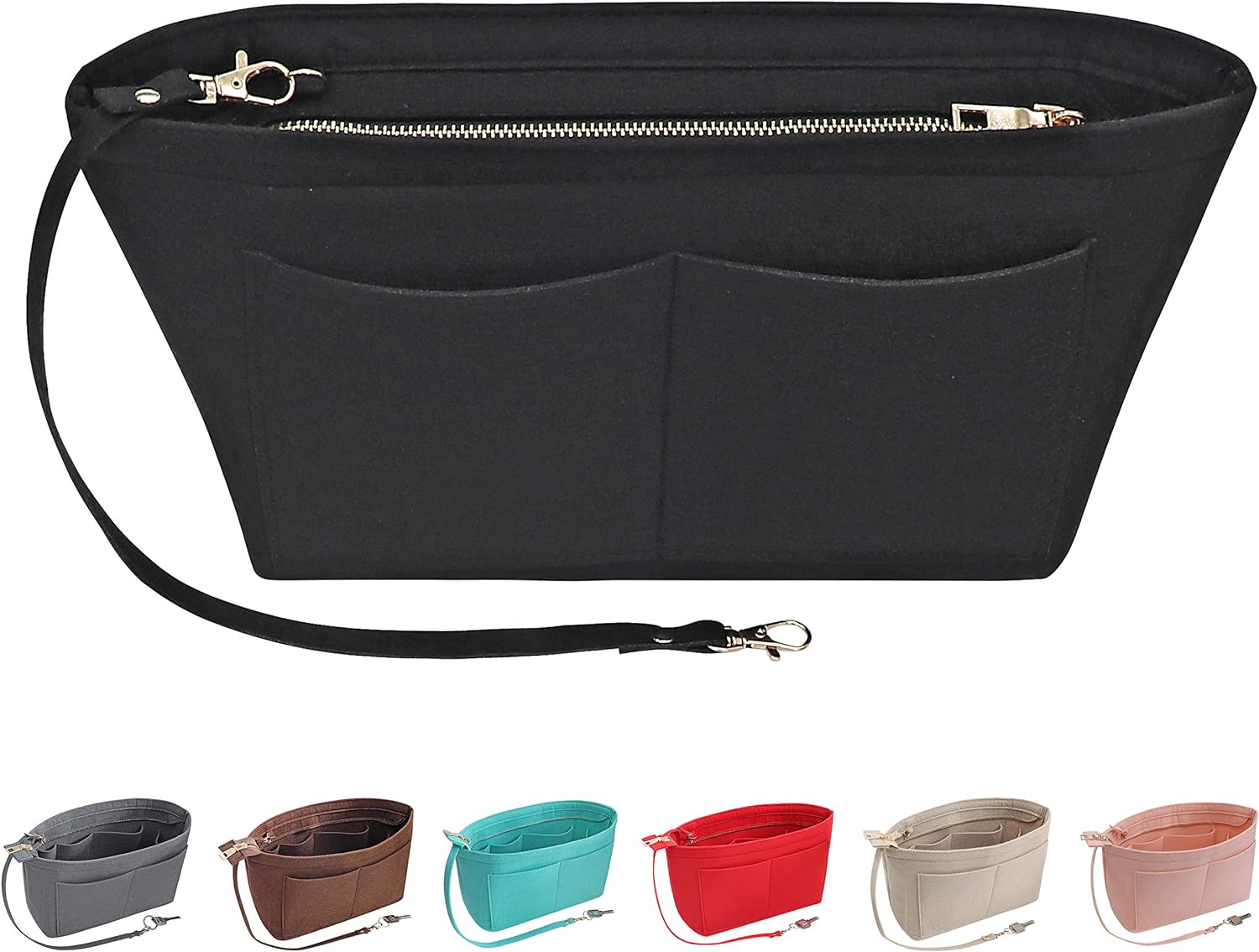 Soyizom Purse Organizer Insert Felt Purse Insert Bag Organizers Multi Pockets Tote Bag in Bag for Women,Pink-L Soyizom Purse Organizer Insert Felt Purse Insert Bag Organizers Multi Pockets Tote Bag in Bag for Women,Pink-L