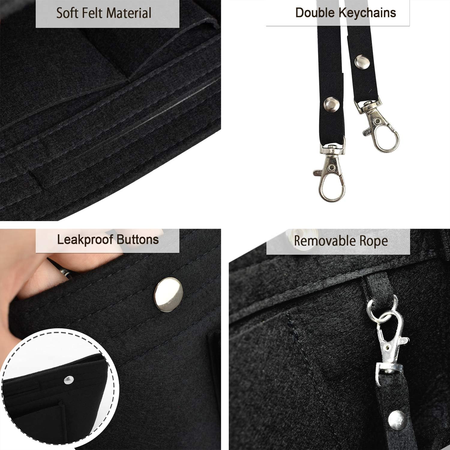 VANCORE Purse Organizer Insert for Handbags, Felt Bag Organizer for Tote  Purse, Tote Bag Organizer Insert Fit Speedy Neverful and More, Nude Small